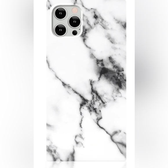 FLAUNT White Marble‎ SQUARE iPhone 12 Pro/iPhone 12 Case - Picture 1 of 3